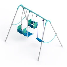 Гойдалка тримісна MASTER A4, 235 х 167 х 192 см - синьо-сіра