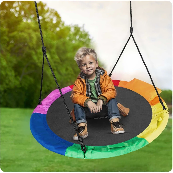 Гойдалка Neo-Sport Лелече гніздо Swingo XXL 110 см - різнокольорова