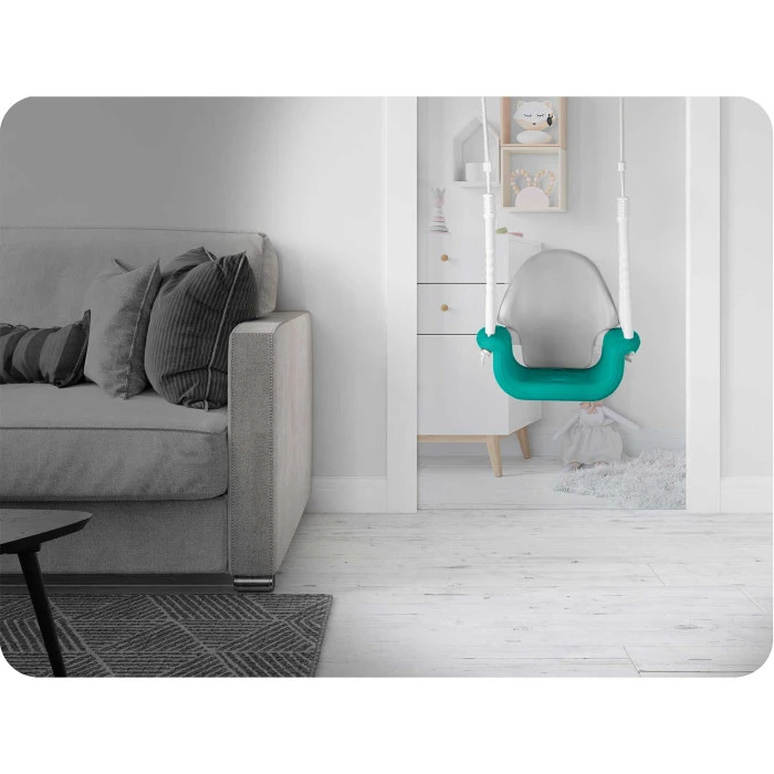 Гойдалка 3-в-1 Слоник Ricokids, 130 х 162 см - бірюзово-біла