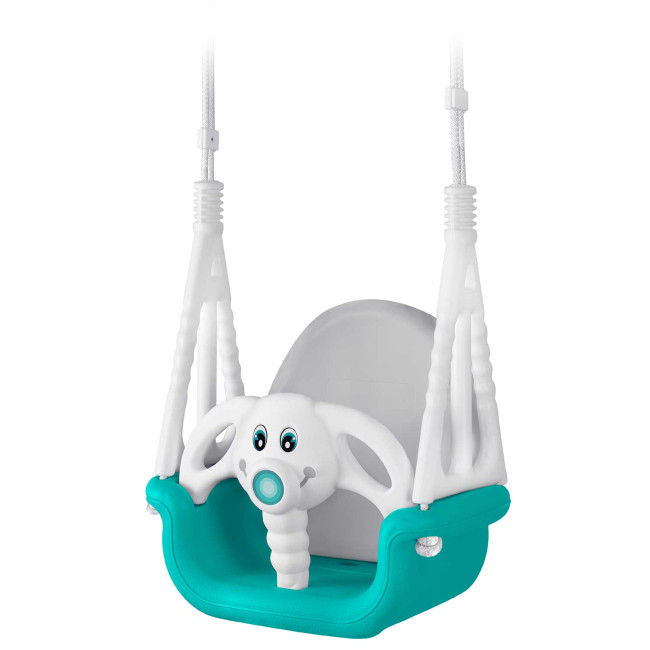 Качели 3-в-1 Слоник Ricokids, 130 х 162 см - бирюзово-белая