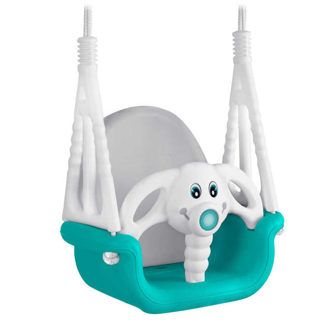 Качели 3-в-1 Слоник Ricokids, 130 х 162 см - бирюзово-белая