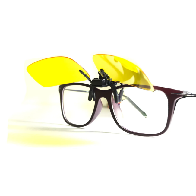 Полярізаційна накладка на окуляри, жовта