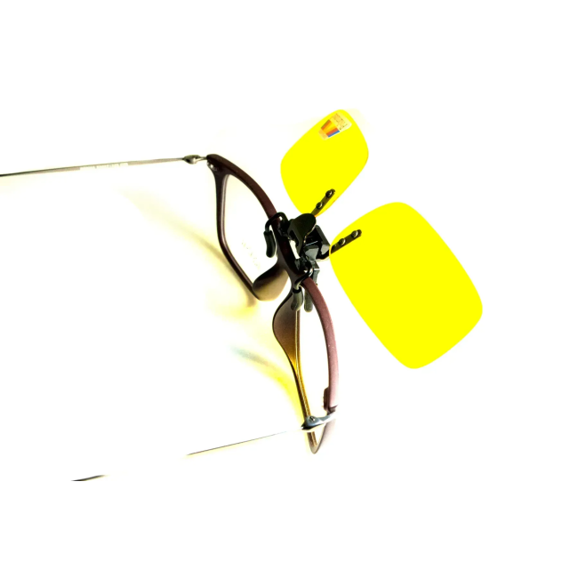 Полярізаційна накладка на окуляри, жовта