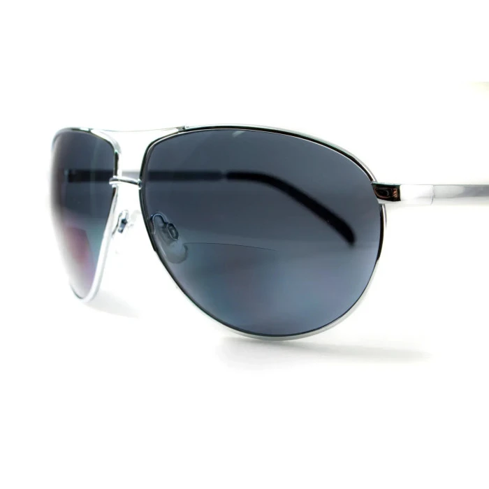 Очки защитные с бифокальной линзой Global Vision Aviator (+3.0) (gray), серые