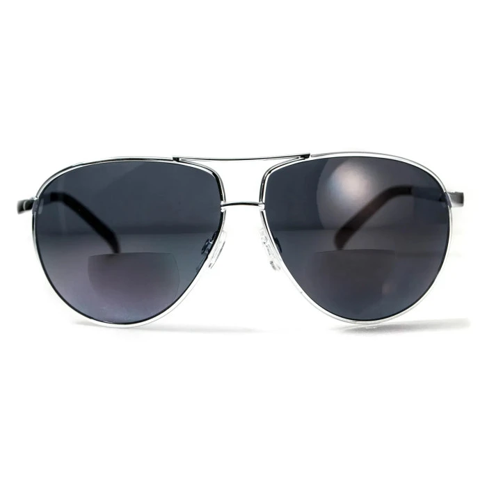 Очки защитные с бифокальной линзой Global Vision Aviator (+3.0) (gray), серые