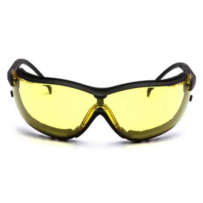 Окуляри захисні з ущільнювачем Pyramex V2G+RX Anti-Fog, жовті з діоптрійною вставкою