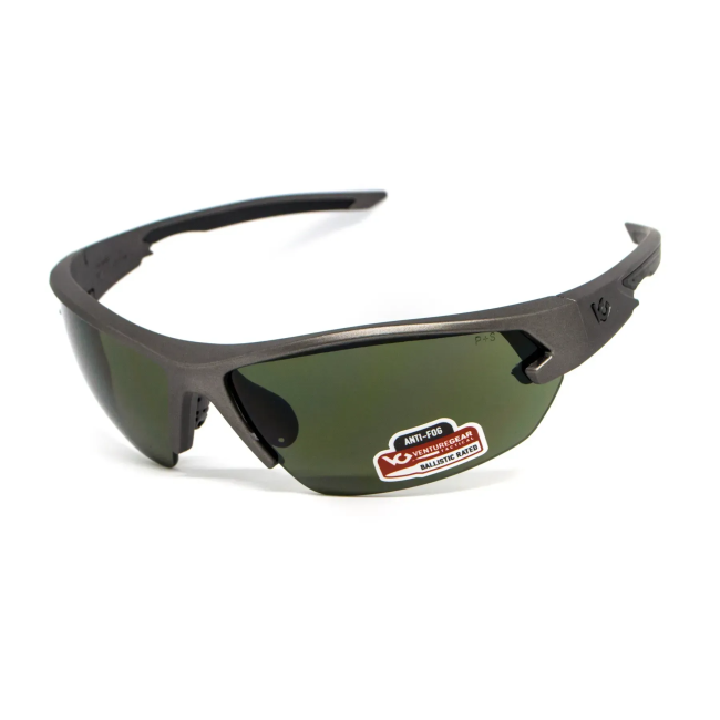 Очки защитные Venture Gear Tactical Semtex 2.0 Gun Metal Anti-Fog, темно-зеленые