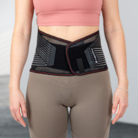 Поясничный пояс с самонагреванием inSPORTline Avochi - черный/М