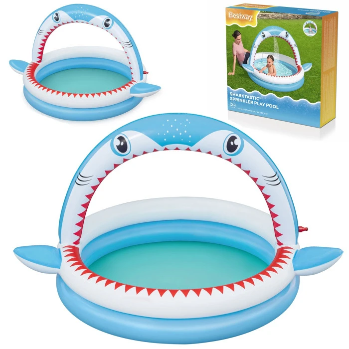 Бассейн надувной детский Sharktastic Bestway 53157 163x127x92 см