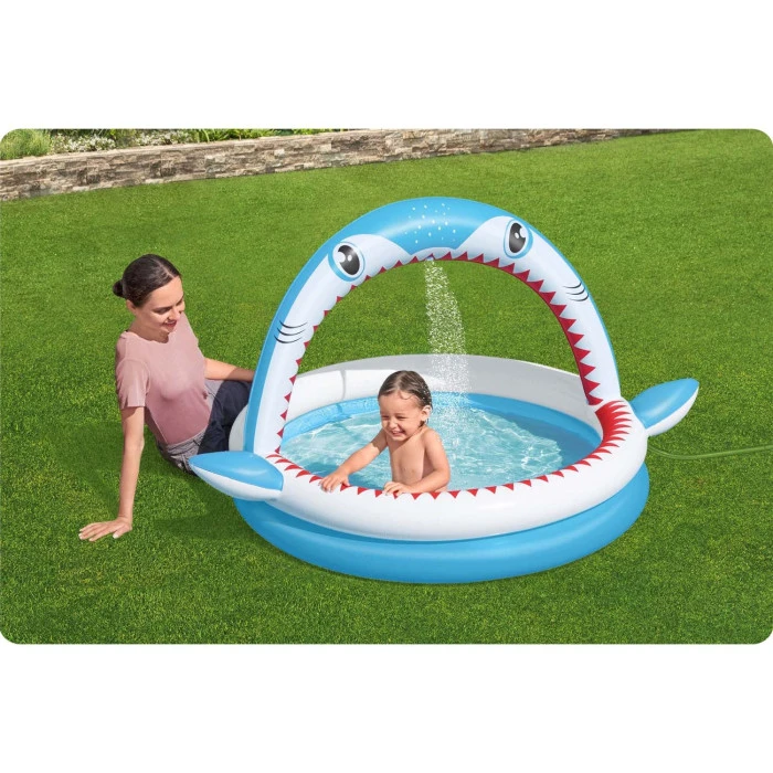 Бассейн надувной детский Sharktastic Bestway 53157 163x127x92 см