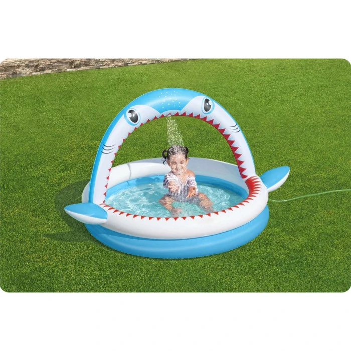 Бассейн надувной детский Sharktastic Bestway 53157 163x127x92 см