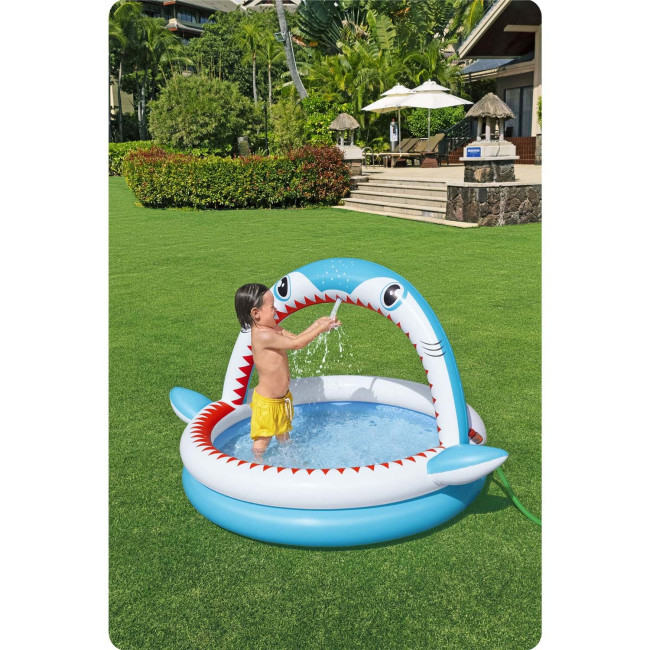 Бассейн надувной детский Sharktastic Bestway 53157 163x127x92 см