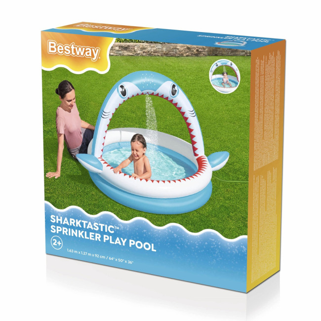 Бассейн надувной детский Sharktastic Bestway 53157 163x127x92 см