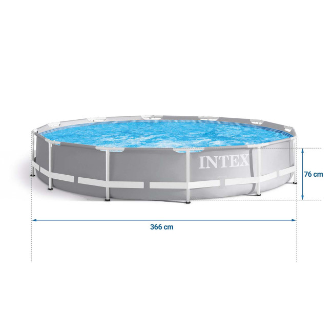 Бассейн каркасный 16в1 INTEX 26712, 366 x 76 см + машина для создания пузырей