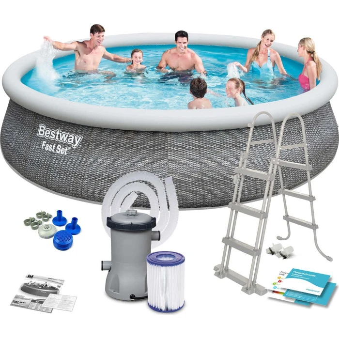 Бассейн надувной 11в1 Bestway 57372, 457 см