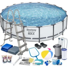 Басейн каркасний 18в1 Bestway 56462 Steel Pro Max 549 см - білий