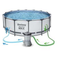 Каркасный бассейн 18в1 Bestway 56438, 457 x 122 см + машина для создания пузырей