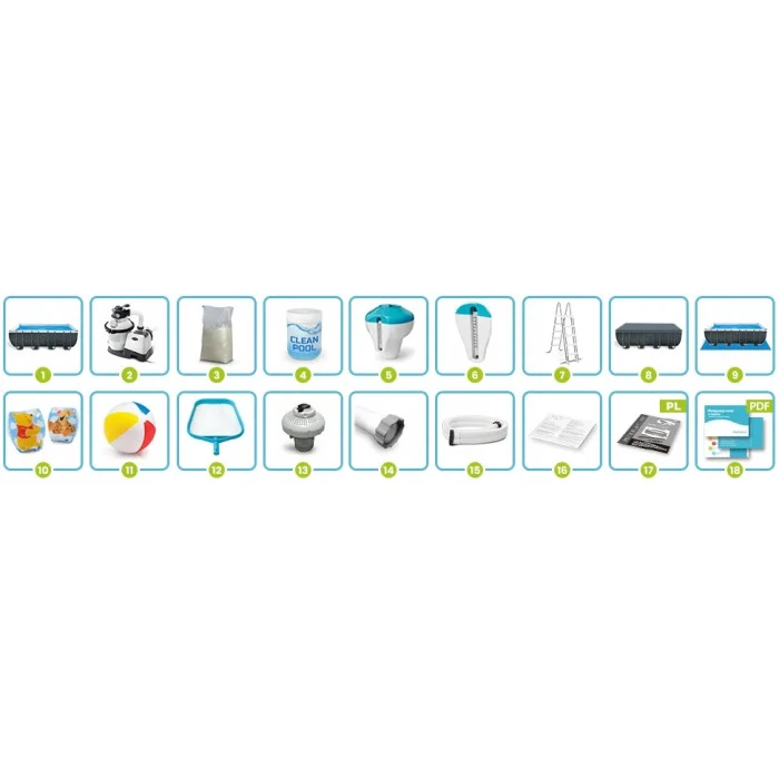 Бассейн каркасный 18в1 Intex 26356 549 х 274 х 132 см