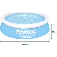 Бассейн надувной Bestway 57392, 183 см