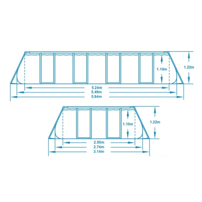 Басейн каркасний овальний 12в1 Bestway 56710, 549 x 274 x 122 см