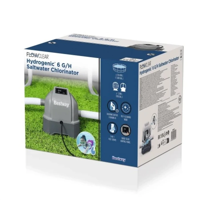 Хлоргенератор соленой воды для бассейнов BESTWAY + тест-полоски