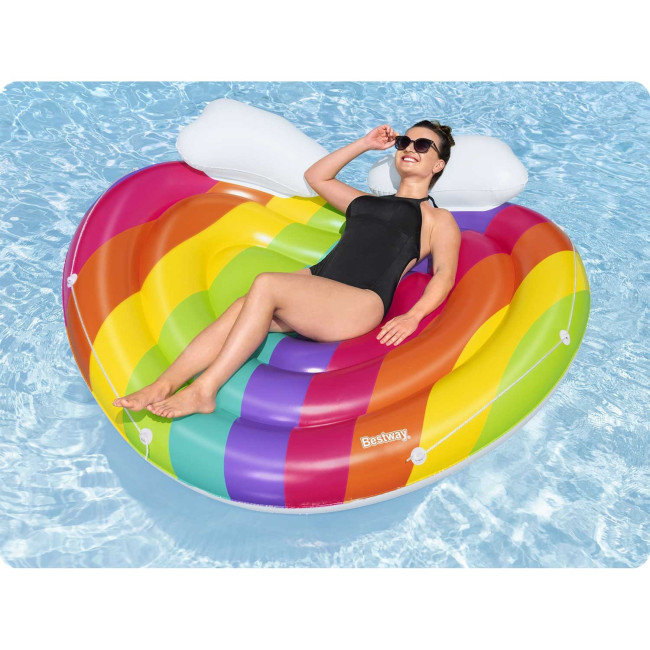 Плит надувной для плавания Bestway 43722 Цветные мечты, 164 х 148 см
