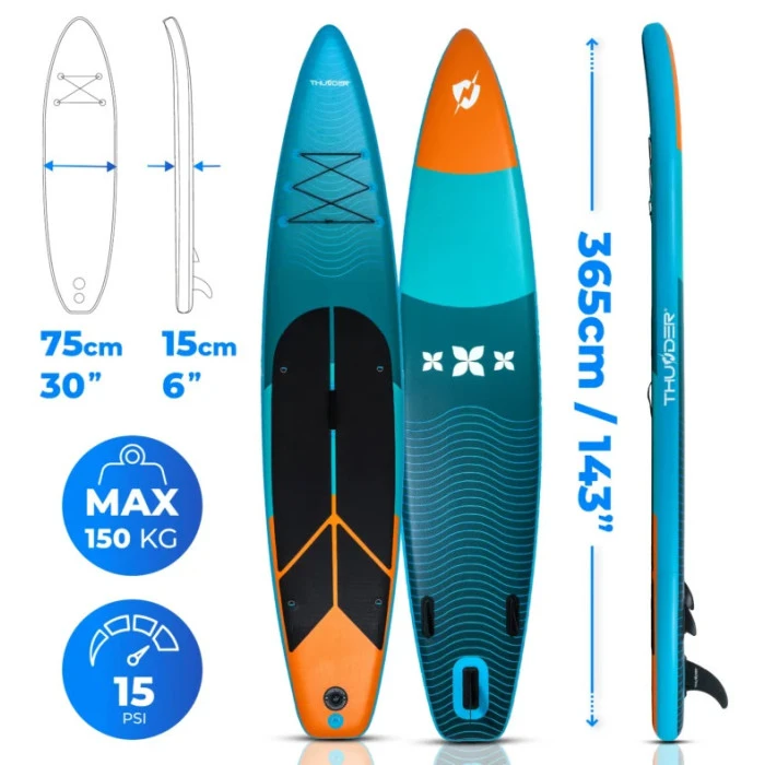 Надувная доска SUP (Сапборд) THUNDER STORME 365