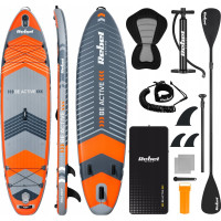 Надувна SUP дошка (Сапборд) Rebel ACTIVE RBA-4507 335 помаранчево-сіра