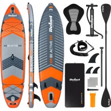 Надувная SUP доска (Сапборд) Rebel ACTIVE RBA-4507 335 оранжево-серая