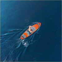 Надувна SUP дошка (Сапборд) Rebel ACTIVE RBA-4507 335 помаранчево-сіра