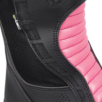 Женские кожаные мотобрюшки W-TEC Beckie W-5036 - черно-розовый / 37