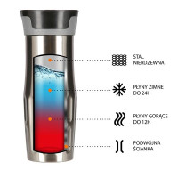 Термочашка NILS CAMP NCC06 420 мл, срібна