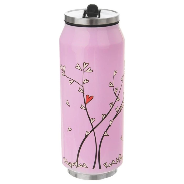 Термокружка Orion Tree hearts 400 мл розовая