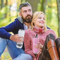 Термокружка Orion Tree hearts 400 мл, рожева