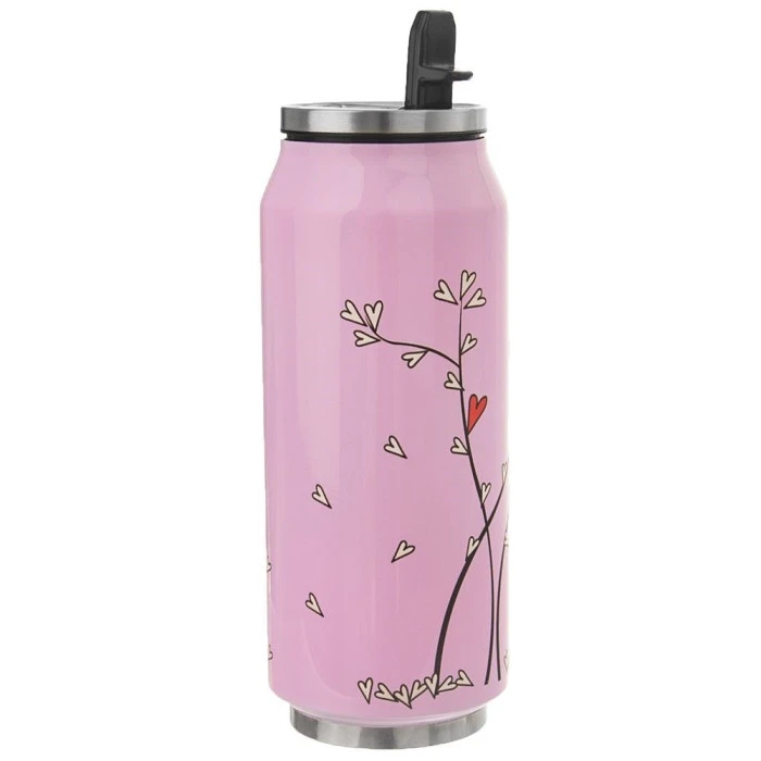 Термокружка Orion Tree hearts 400 мл розовая