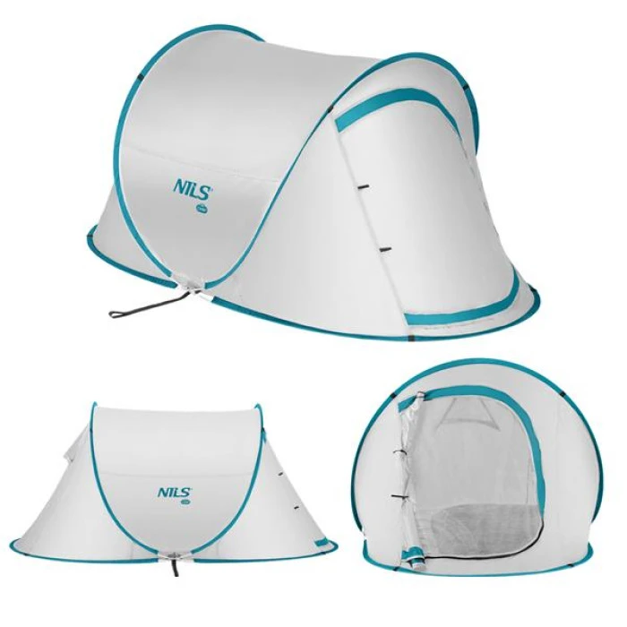 Палатка двухместная самораскладная NILS CAMP NC3743, светло серая