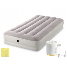 Матрас надувной Intex 64177 с электронасосом 191x99 см, серо-бежевый.