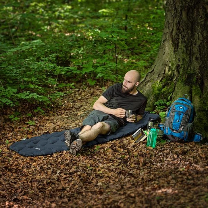 Надувной коврик NILS CAMP NC4005, 193 х 56 х 5,5 см - темно-серый