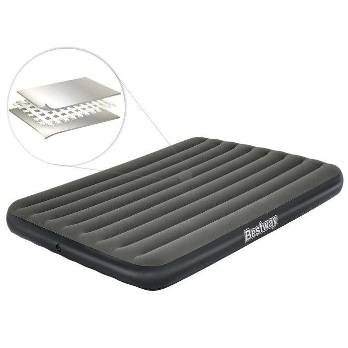 Матрас надувной Bestway 6713N 203x152 см, черно-серый.
