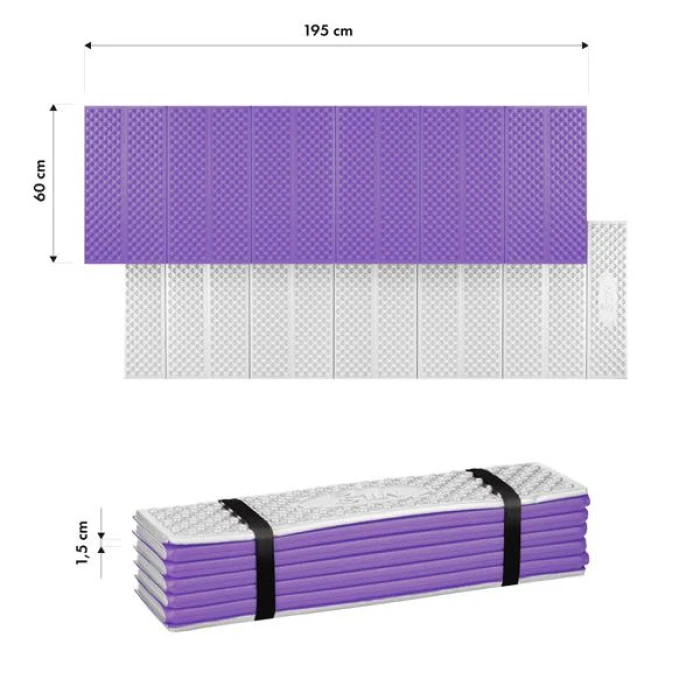 Коврик складной NILS CAMP NC17103 195 см, фиолетовый