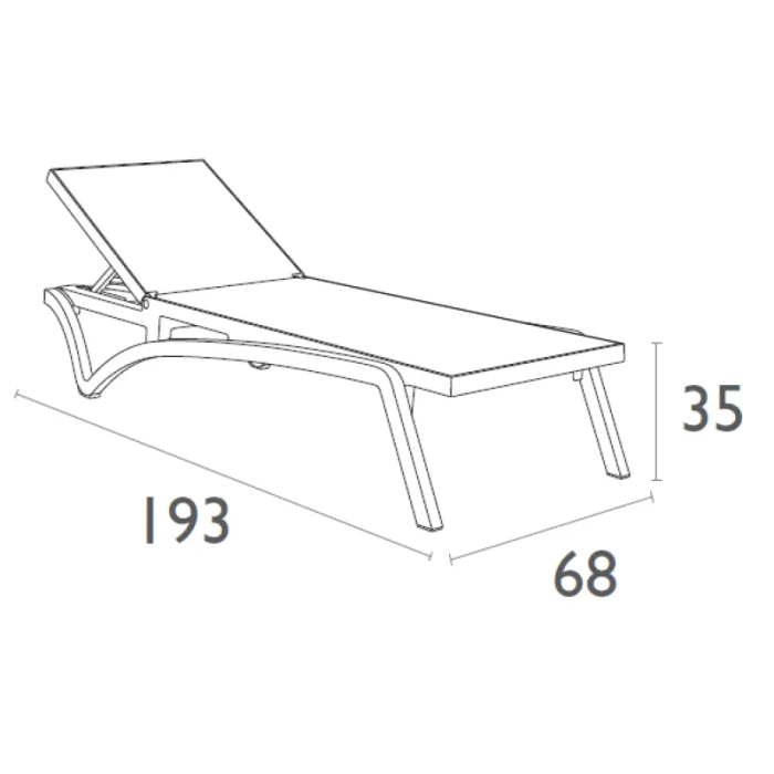 Шезлонг Siesta Pacific, бело-голубой