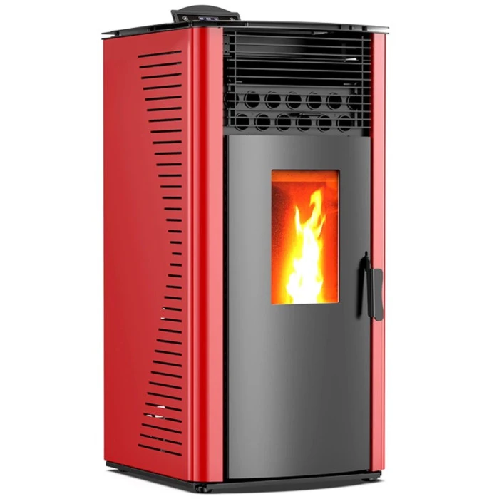 Пелетна піч-камін Thunder Garen Red 12кВт