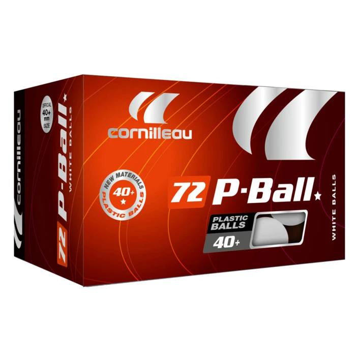 Мячи для настольного тенниса Cornilleau P-BALLS 72 шт, белые