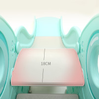 Дитяча гірка з гойдалкою 4в1 inSPORTline Swingslide, 145 х 180 х 120 см - бірюзово-біла