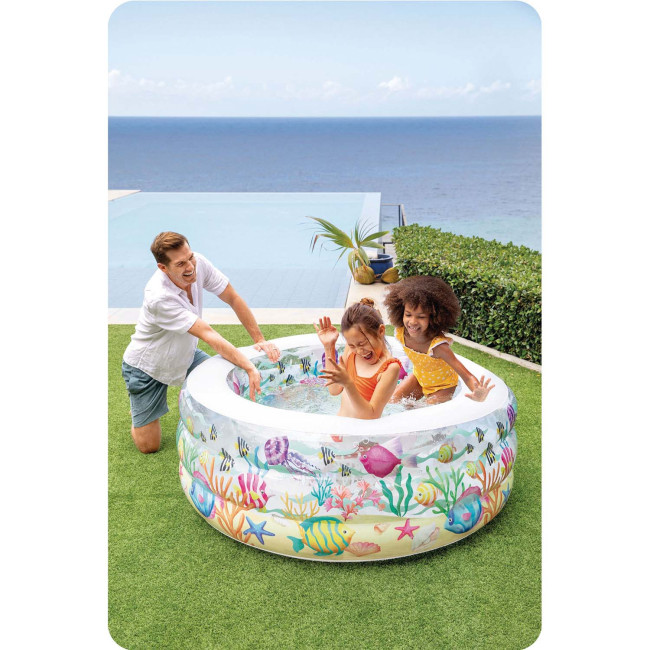 Бассейн надувной детский Intex 58480 Fish 152x56 см