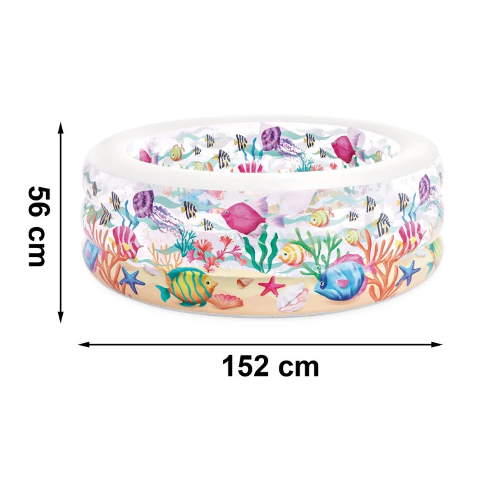 Бассейн надувной детский Intex 58480 Fish 152x56 см