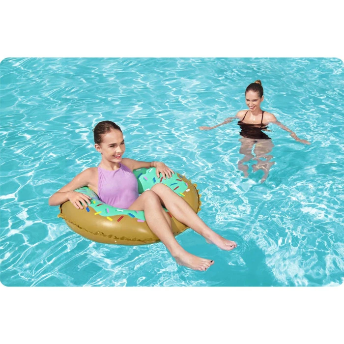 Круг надувной для плавания Bestway 36300 Сладкий пончик, 91 см