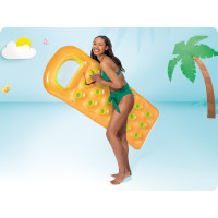 Матрас надувной пляжный с окошком Intex 59895 оранжевый, 188 х 71 см