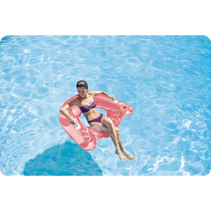 Надувное кресло для плавания INTEX 58859 розовое 147 х 99 см