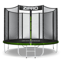 Батут Zipro Jump Pro с наружной сеткой 8 футов 252 см черно-зеленый